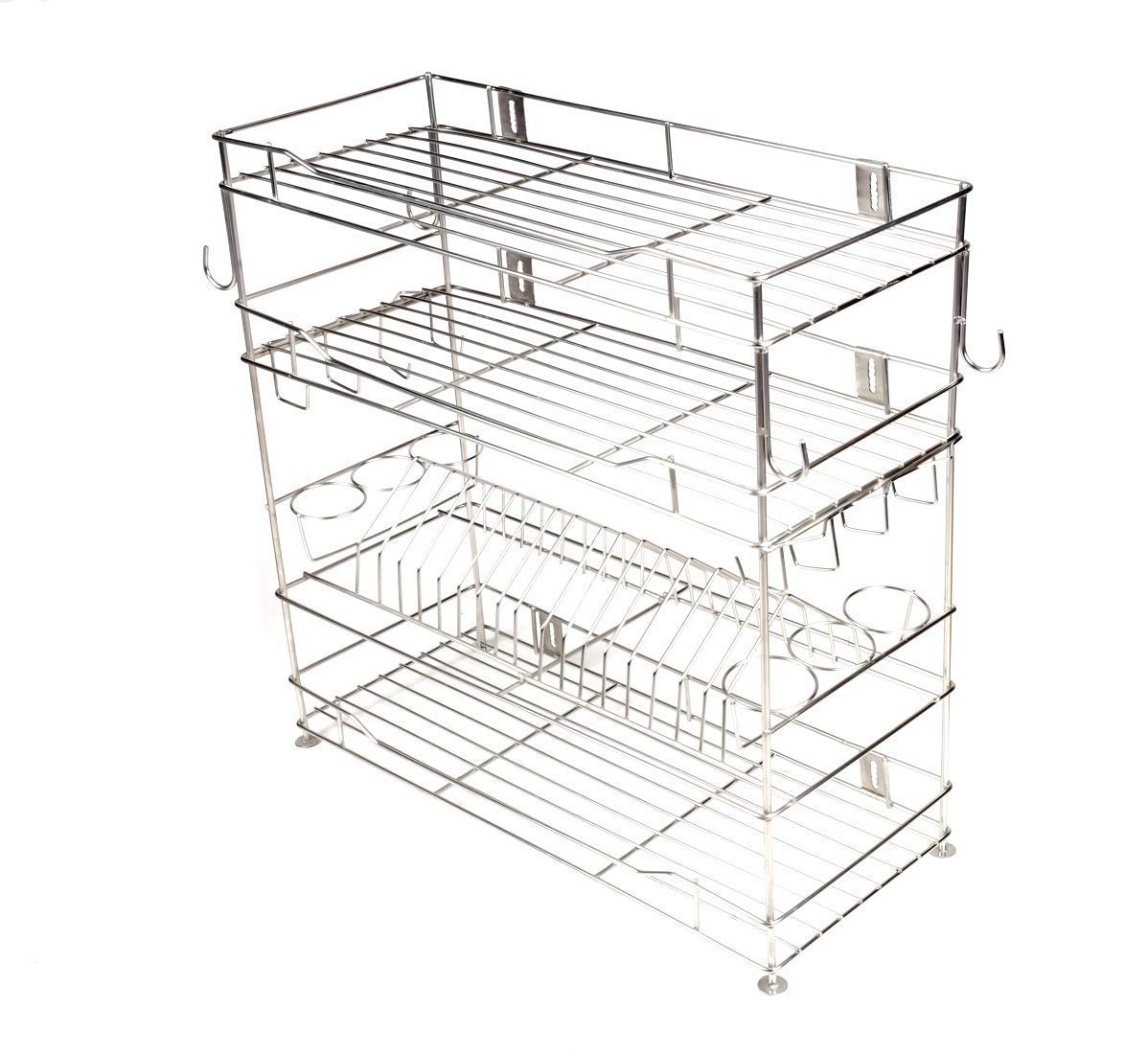 Stainless Steel Wall Mount Kitchen Dish Rack/Multipurpose Kitchen Rack