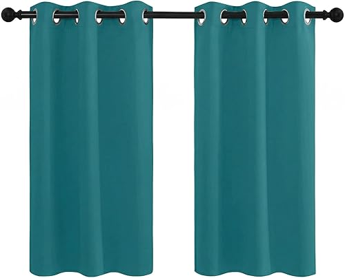 Miniatura 211 de NICETOWN - Cortinas opacas graduadas para ventanas pequeñas del baño, cortinas de privacidad de 30 pulgadas de largo para mini lavandería y cocina