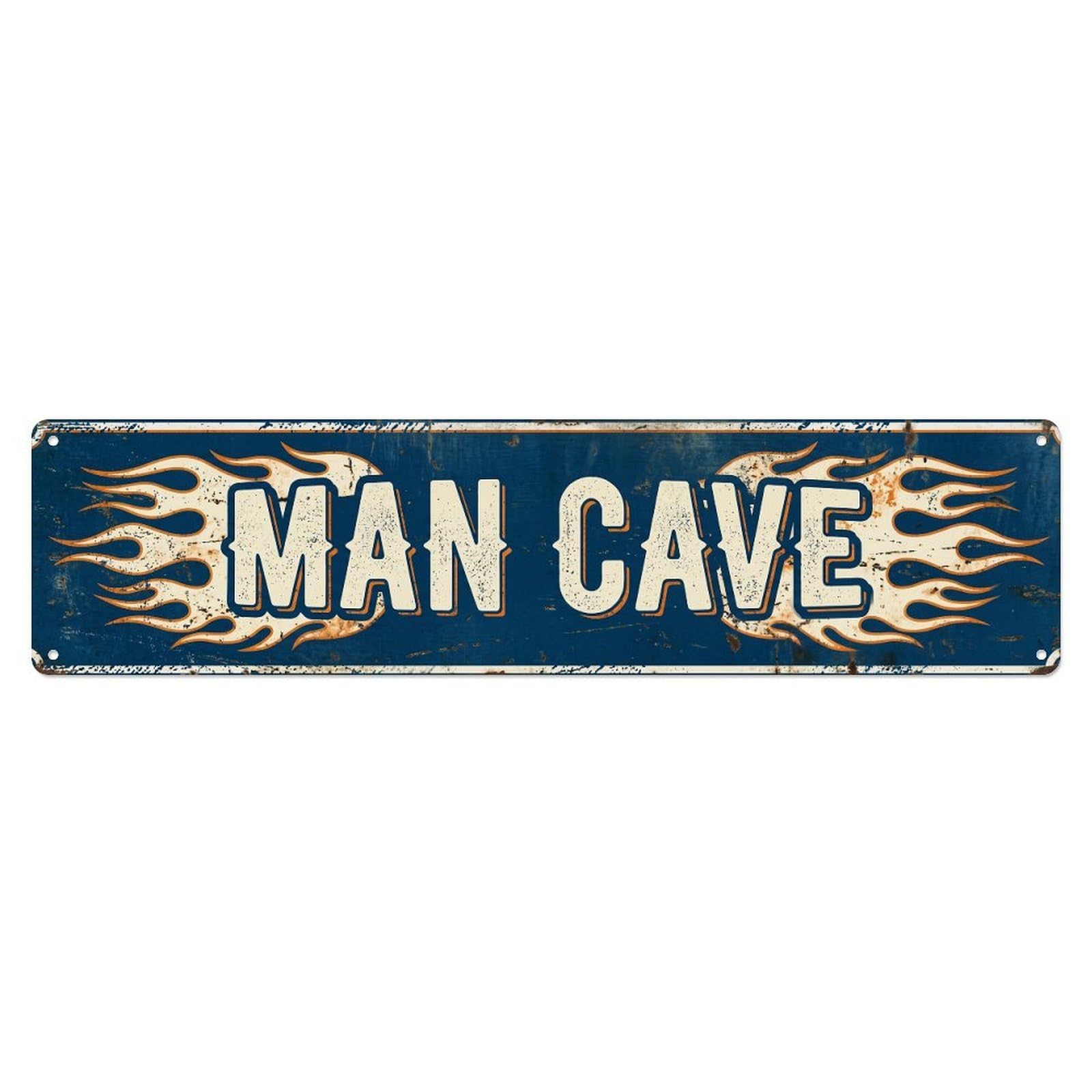 Gtthok Vintage Style Vintage Man Cave Alpha Zone Retro Slogans Metal Tin Sign Plaque Wall Decor For Cafe, Club, Garden Metal Poster 4X16inch