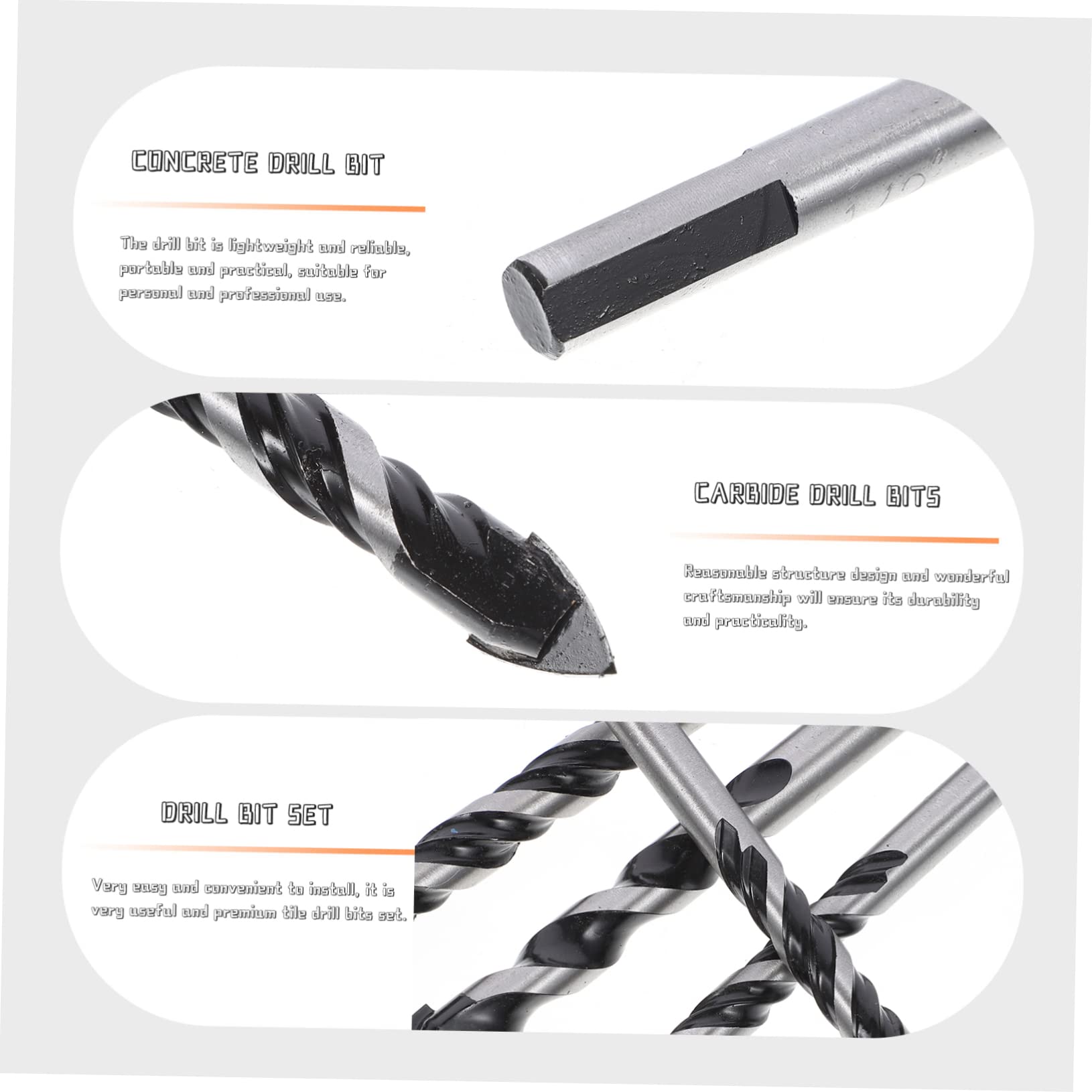 HOLIDYOYO Concrete Roughing Bit Set Cross Masonry Drill Bits for Efficient Drilling