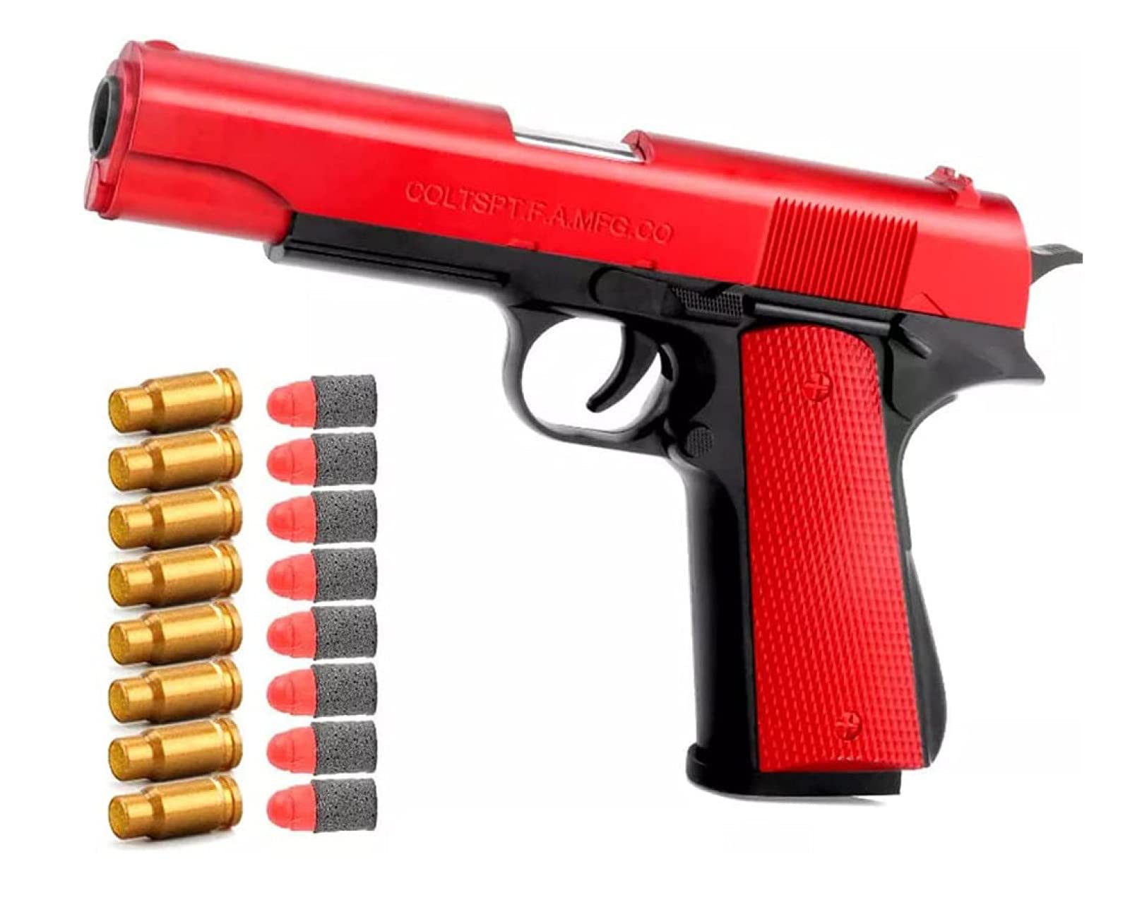 Amazon.co.jp: EVAソフト弾丸おもちゃ銃、おもちゃ銃サイレンサー付き 