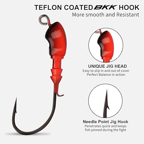 Miniatura 8 de TRUSCEND Señuelos de pesca con plantilla de natación con gancho BKK recubierto de teflón, plantilla de salto o balanceo de grado turístico atado con