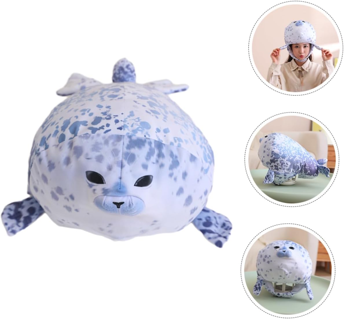 Beavorty Plush Animal Seal Hat for Carnival and Theme Parties Fun Headgear for Adults and Teens Versatile Costume Accessory for and Events