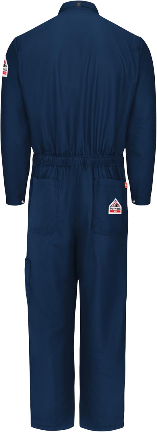 Bulwark FR Men's IQ Series Midweight Mobility Coverall, Navy, 4X-Large Tall