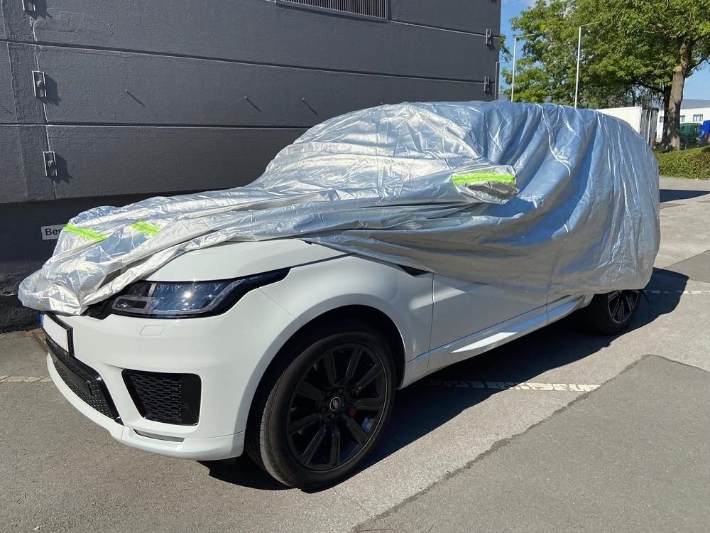 JOM Car Parts & Car Hifi GmbH 127500 Autoabdeckung Autogarage Autoplane Vollgarage Ganzgarage wasserdicht staubdicht atmungsaktiv Sonnenschutz Schneeschutz Hagelschutz