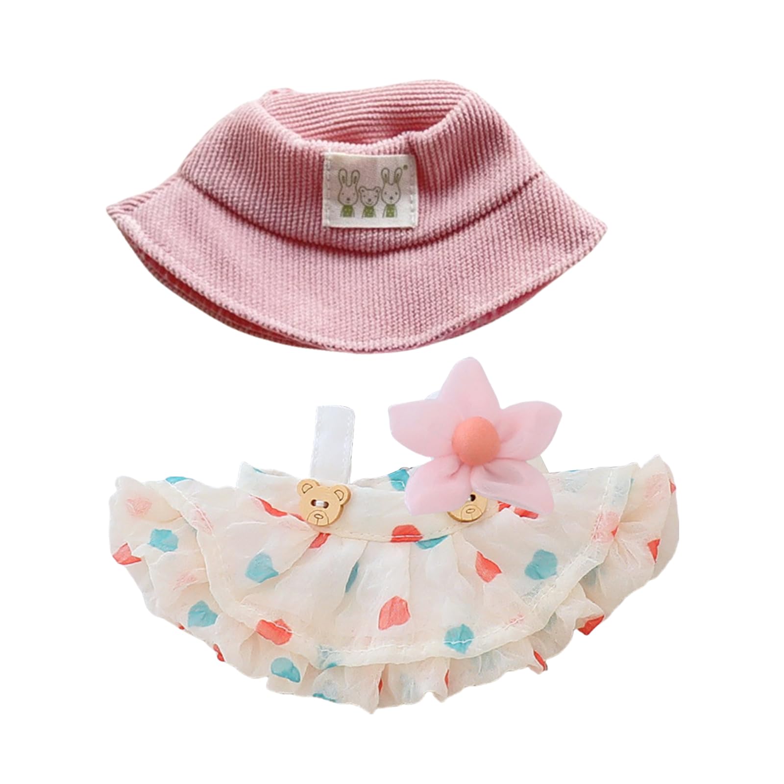 Ensemble Vêtements 4 Pièces Pour Poupées 15/17 Cm - Salopette, Bob, Baskets, Lunettes - Style Urbain Décontracté