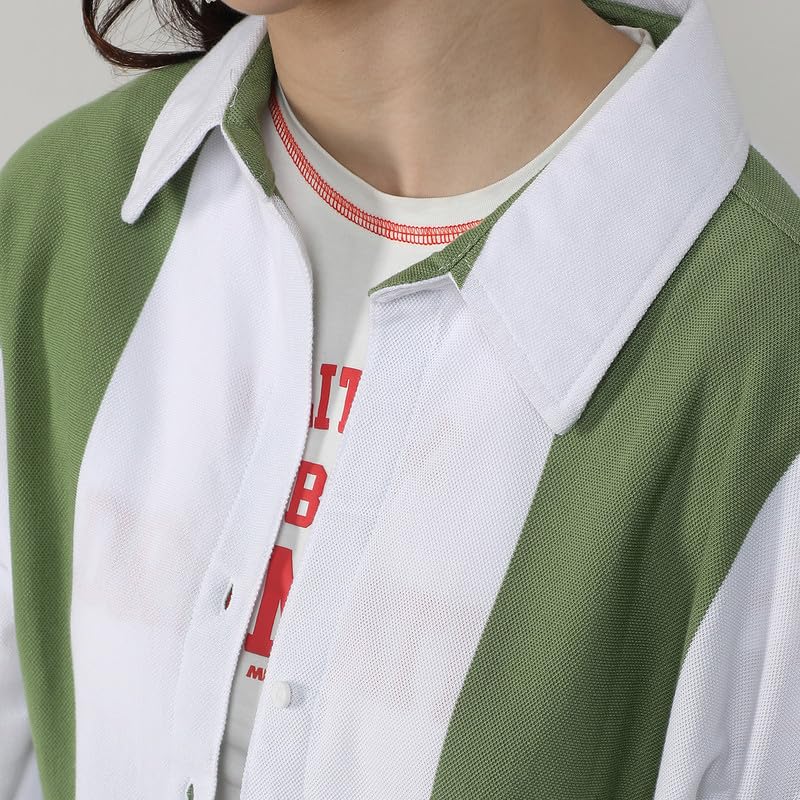 Image of PINACOLADA Women's Boxy Striped Shirt for Casual Wear | Spread Collar | Cuffed Sleeves | Button Closure | Shirt Crafted with Comfort Fit for Everyday Wear