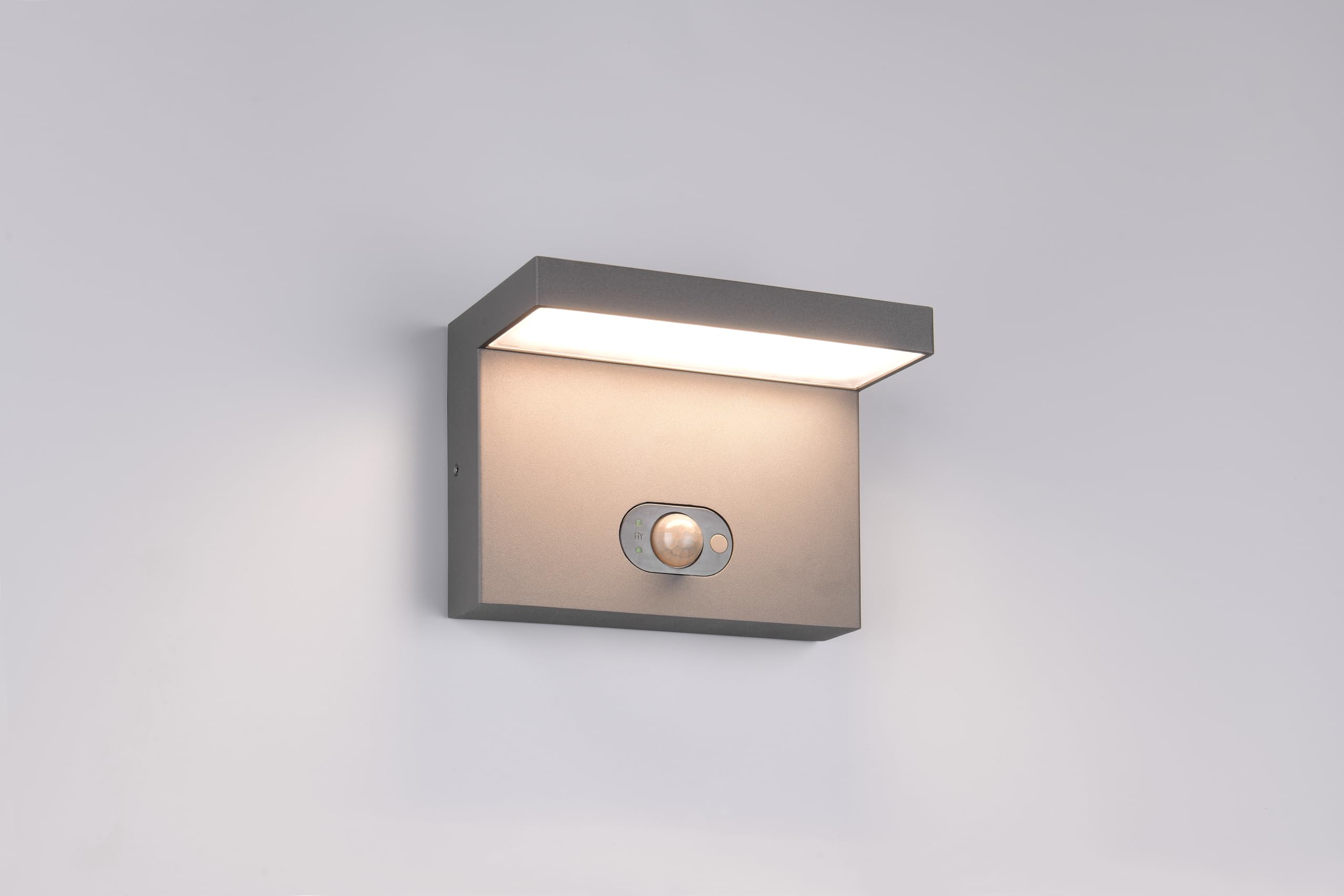 Trio Leuchten BLYDE 253569142 lampa solarna do użytku na zewnątrz, odlew aluminiowy, antracytowy LED, 5 W, hybrydowa praca solarna / sieciowa,