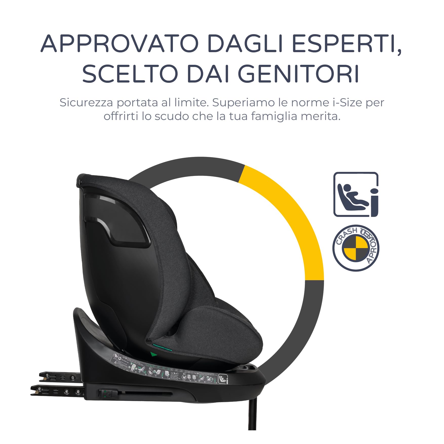 MS BabyWorld – DENVER e CAPRI – Seggiolino auto I-Size Gruppo 0/1/2/3 | 40-150 cm | Isofix e Top Tether | Dalla nascita ai 12 anni (0-36 kg) | Senso contrario di marcia fino a 18 kg | Universale 360º