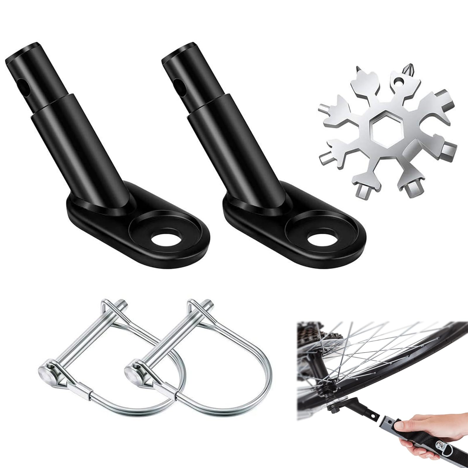 Fahrradanhänger Kupplung Universal - Mit Sicherungsstift & Multitool