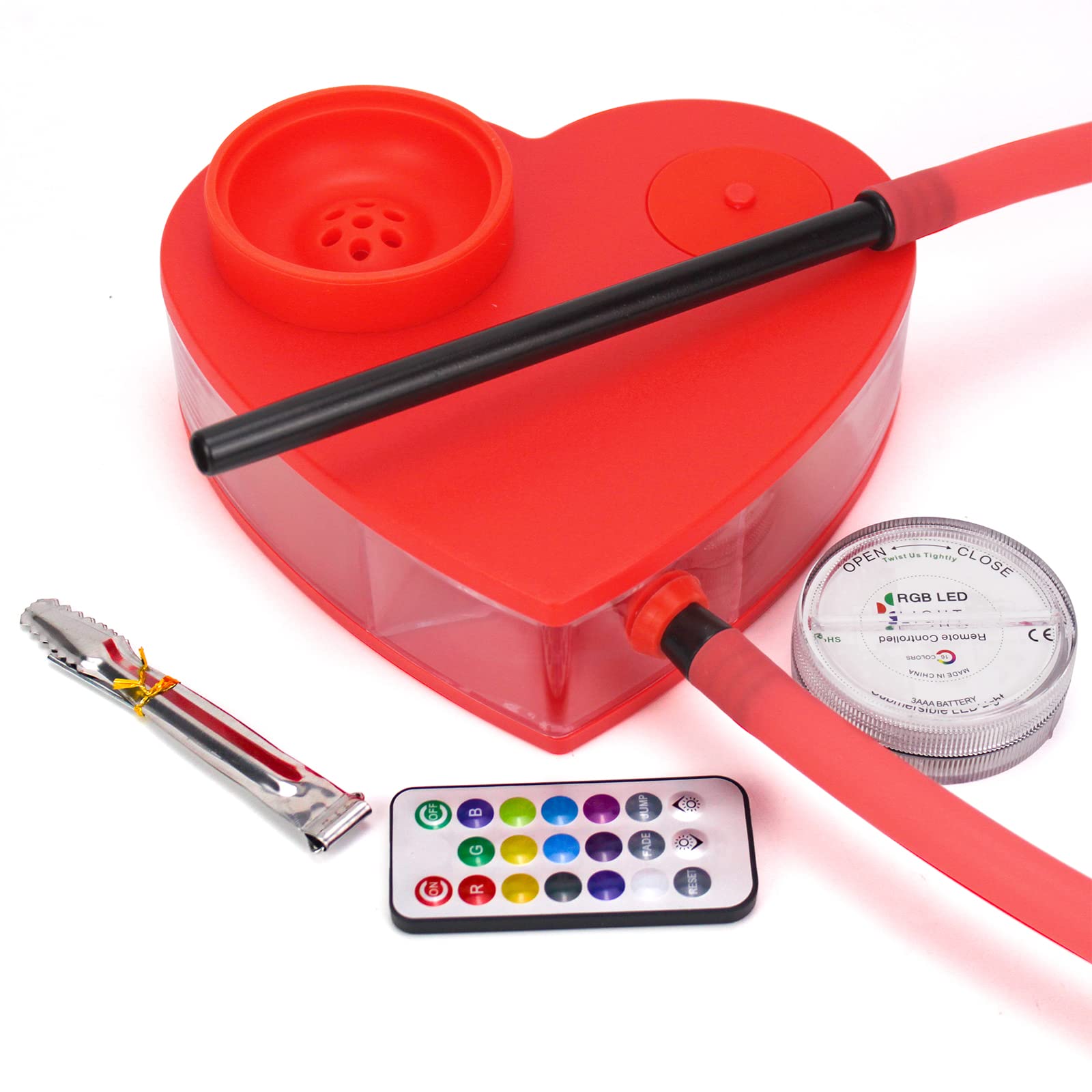 Amazon.com: Aoikumo Portable Acrylic Hookah Set Model Heart Shisha