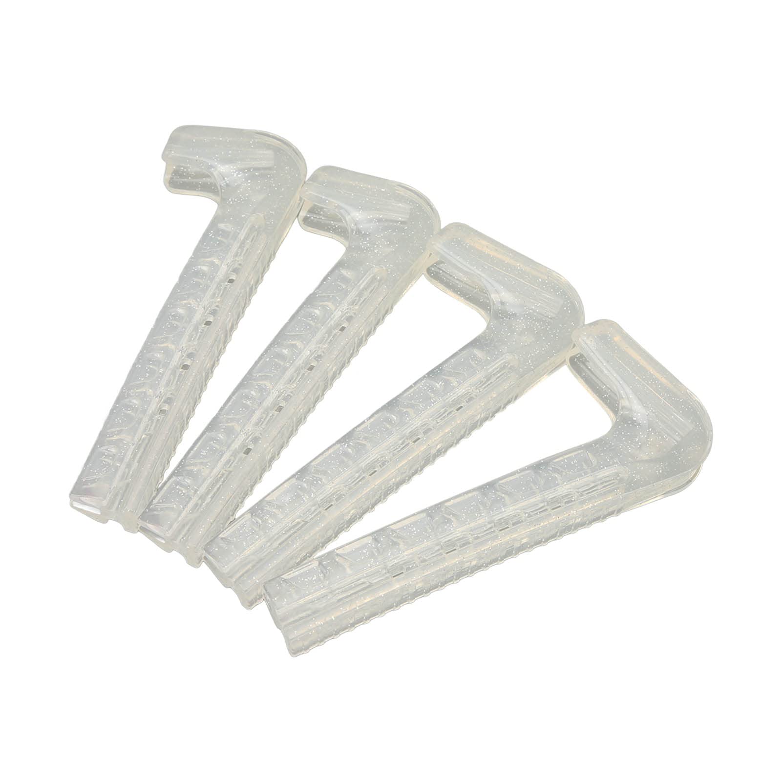 Soraz Ice Skate Guards, Spring Design, Adjustable Skate Blade Guard for Hockey Skates (Transparent)