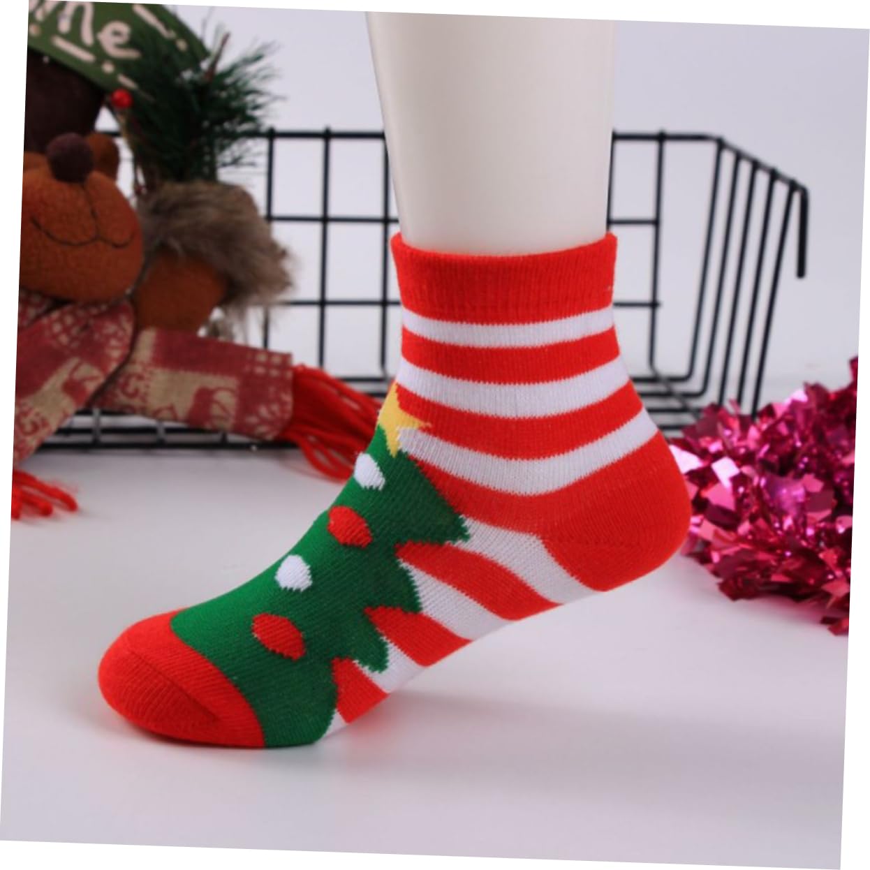 ABOOFAN 15 Paare Jungen Weihnachtssocken Jungen Socke Wintersocken Für Neuheit Festliche Elch Lustige Kinder Mädchen Schneeflocken Gemütlich