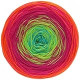 wolle lana grossa ascot Strick-Garn, Häkel-Garn Lana Grossa Shades of Cotton 101 - Orange/Rot/Zyklam/Gelbgrün/Türkis