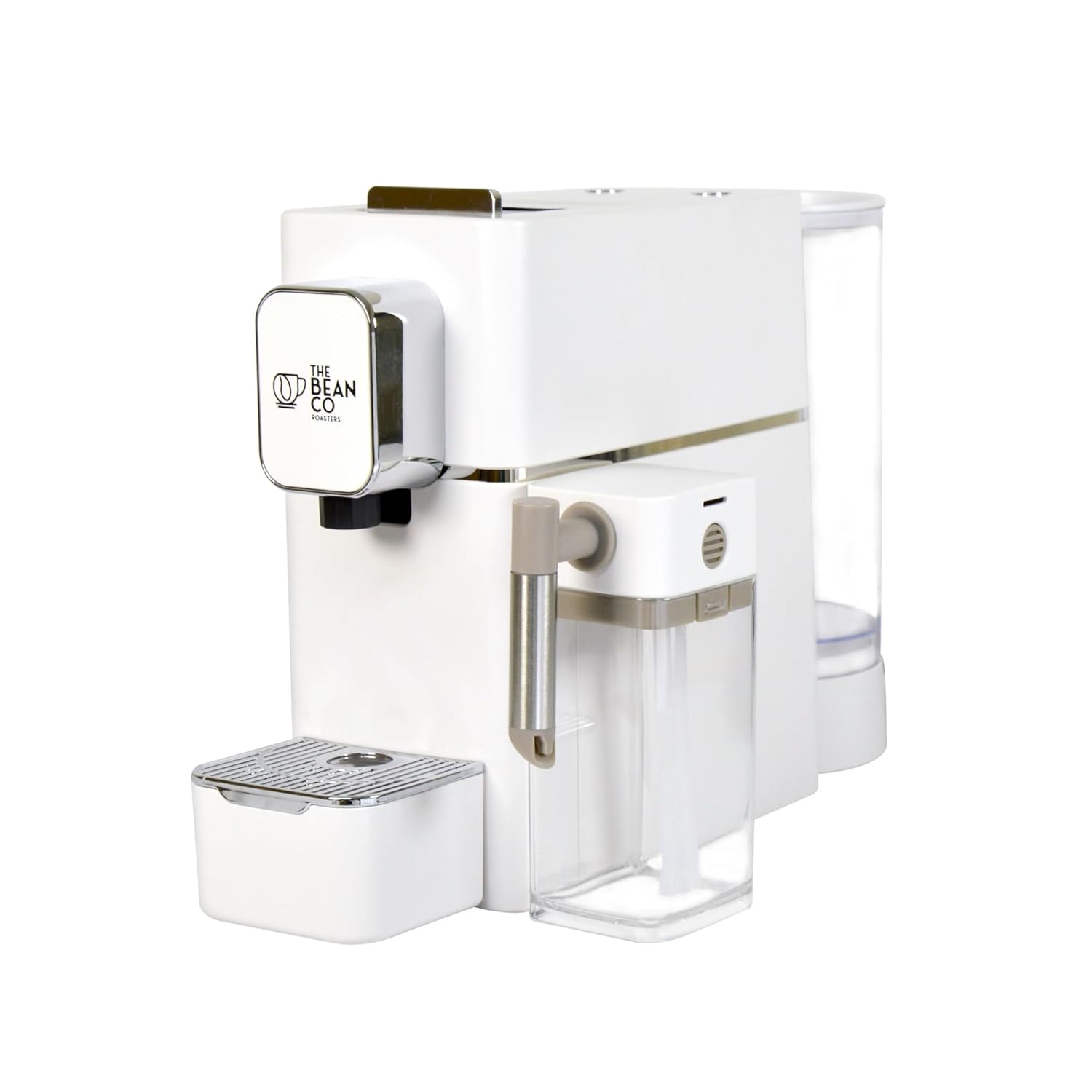 THE BEAN CO Coffee Capsule Machine with Milk Tank Attachment |19 Bar Pressure Compatible with Nespresso Pods|Capsules Coffee Machine for Office, Espresso Coffee Maker Machine for Home-White