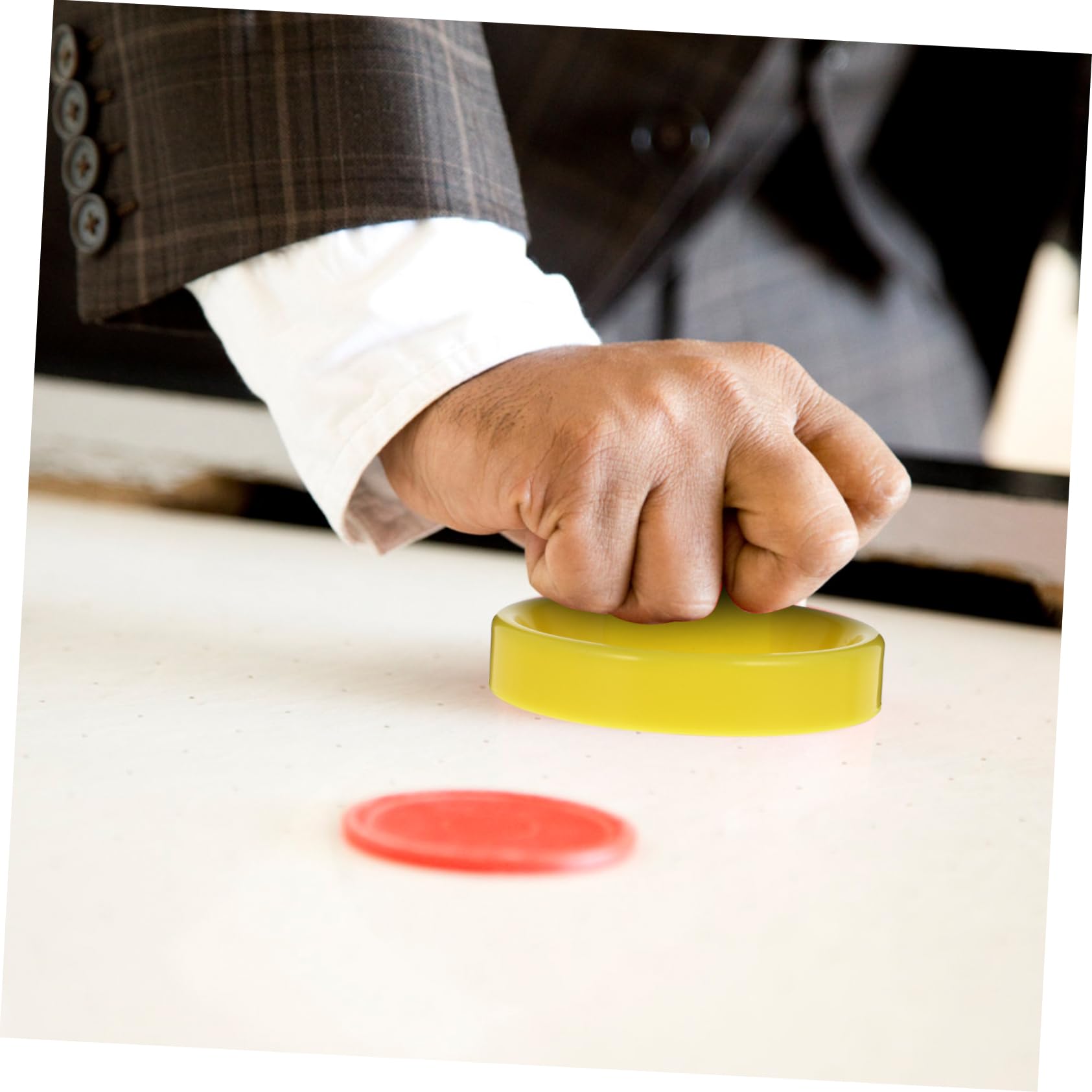 Milisten Set de Palets de Hockey de Table avec Poignées Accessoires Remplacement pour Jeu Air Hockey