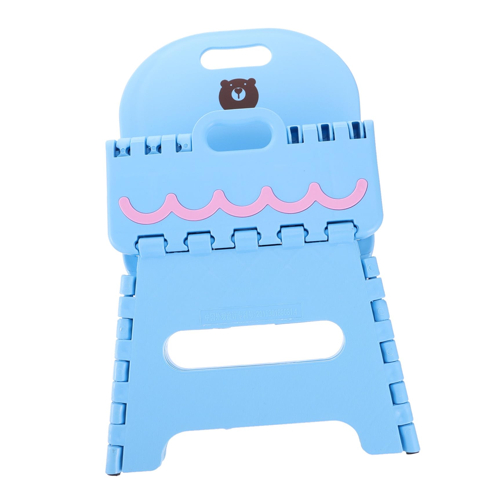 Ciieeo Creative Plastic Folding Step Stool with Backrest Portable and Lightweight Chair for Home Use Compact Design for and Sturdy Plastic Construction