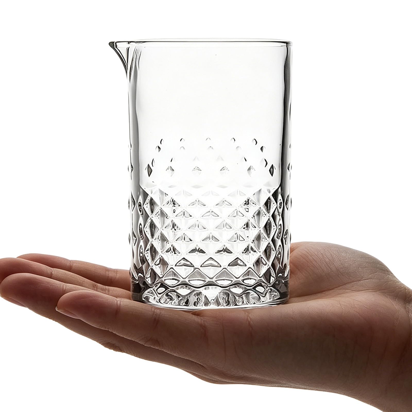 Vaso mezclador de cóctel de cristal de 700ml con fondo grueso para mezclar bebidas con fluidez