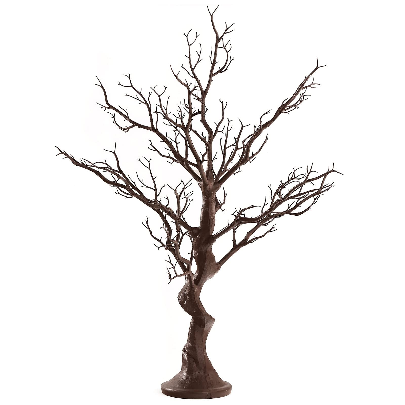 34 in Natural Metallic Manzanita Tree with 8 Acrylic Bead Chains | 34 Inches Tall Branches Tree for Wedding Centerpieces Events Reception Home