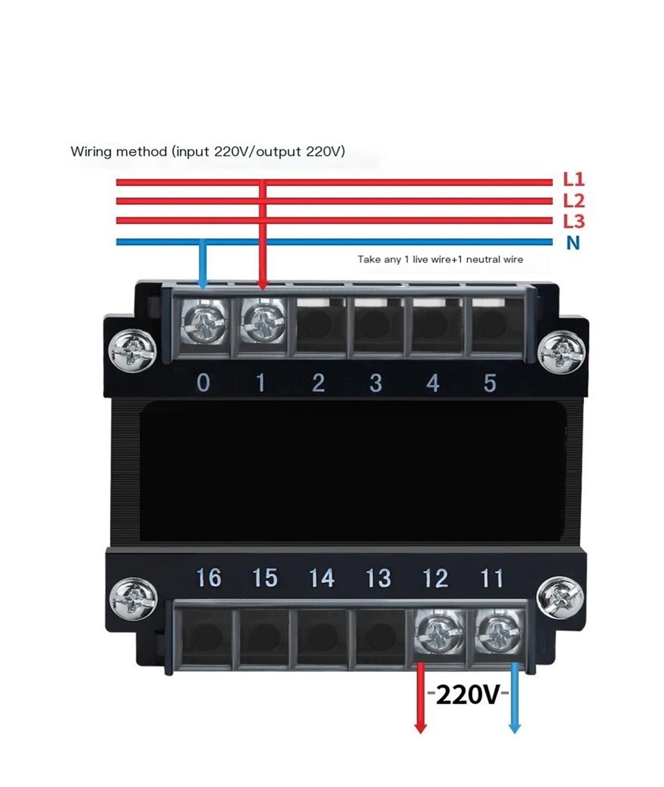 Trasformatore di isolamento monofase BK 500VA da 220 a 36