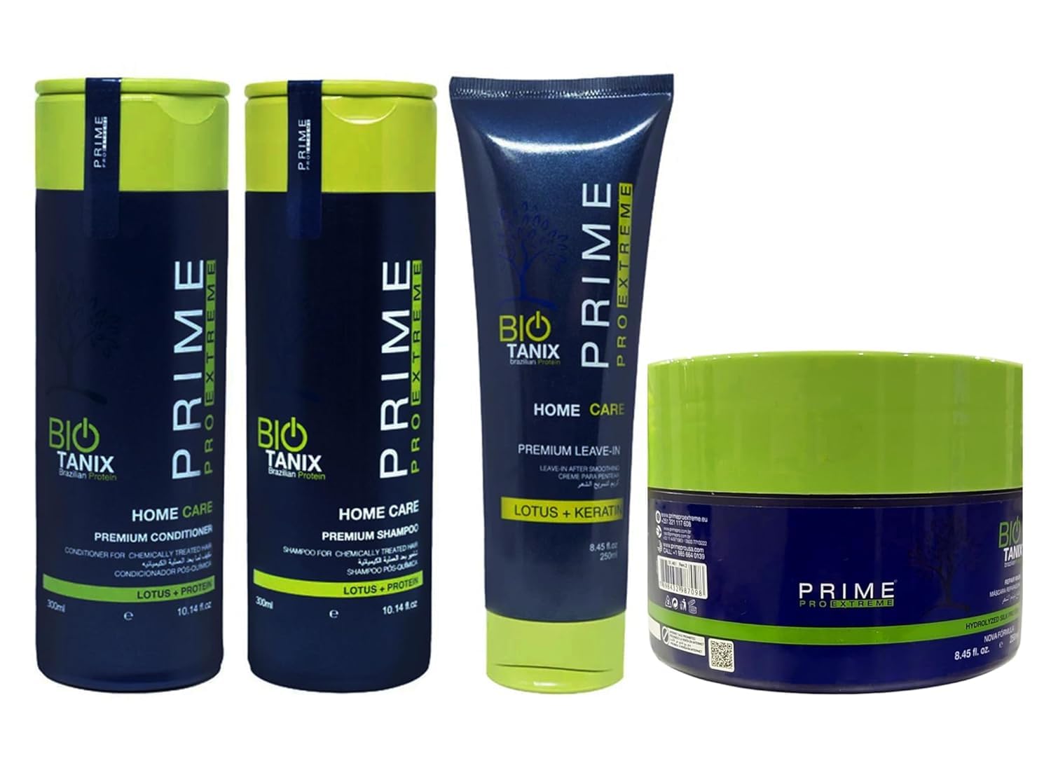 BIO TANIX Brazilian Protein Home Care Premium Shampoo For Chemically Treated Hair Lotus + Protein Hair Shampoo For Women/Men (Prime-S+C+L+M)