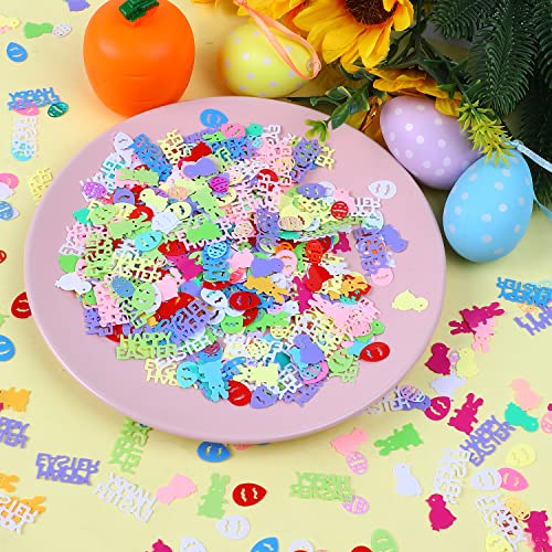 Image of FOIMAS 1800pcs Easter Confetti,Egg Bunny Chick Table Confettis Glitter Foil Scatter for Easter Card Table Party Decoration
