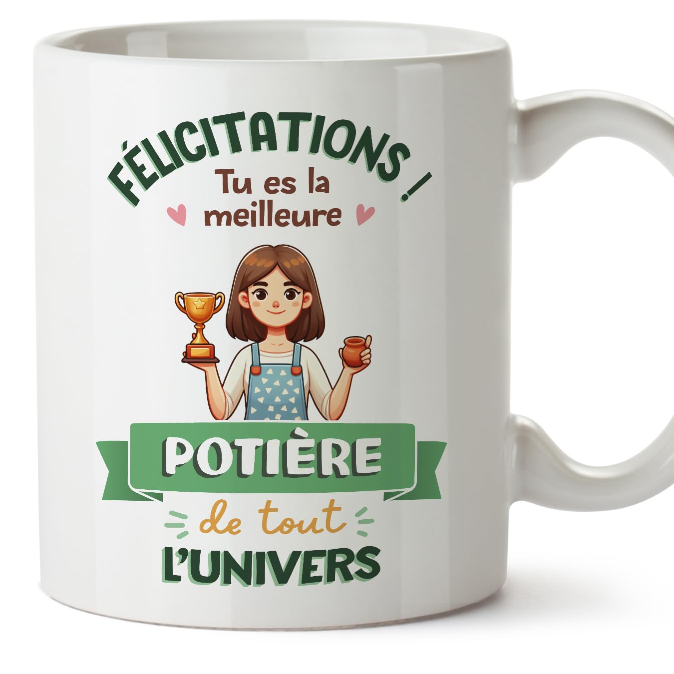 MUGFFINS Potter Woman Mug - in French - Meilleur Univers Trophée - Funny Gift for Colleagues - Ceramic 11oz Mug — image 1