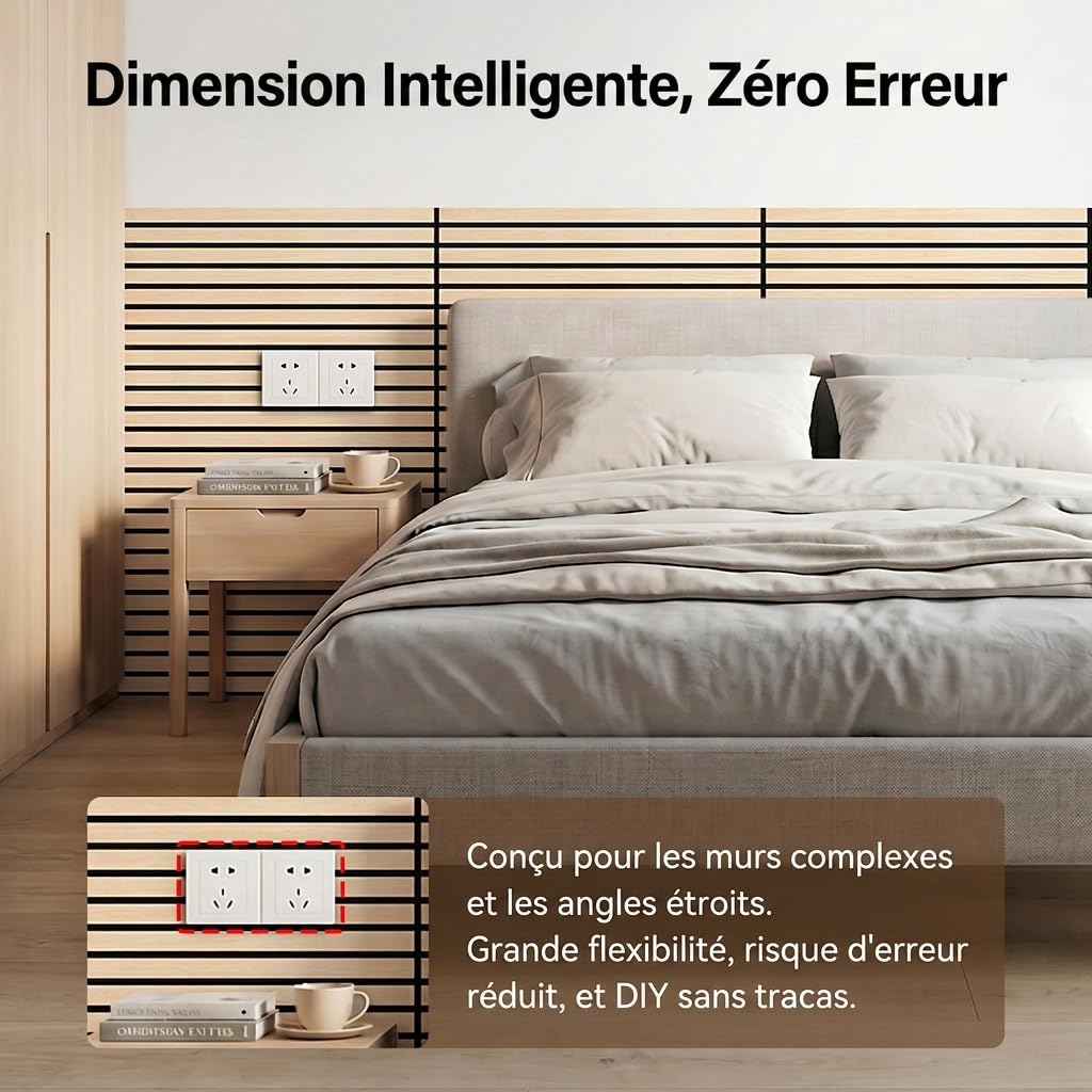 TONOR Lot de 20 Panneau Muraux Decoratif Intérieure de Bois, 60 x 30cm - 3,6m², Panneaux Acoustiques 3D, Tasseau Bois Insonorisants pour Decoration Murale, Salon, Chambre, Bureau, Chêne