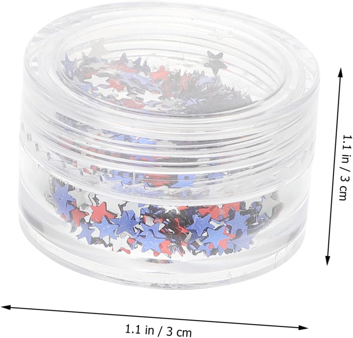 Gatuida 5sets Star Glitter Nail Decoration Independence Day Nail Art Sequins for DIY Designs for Festivals 6boxes*5