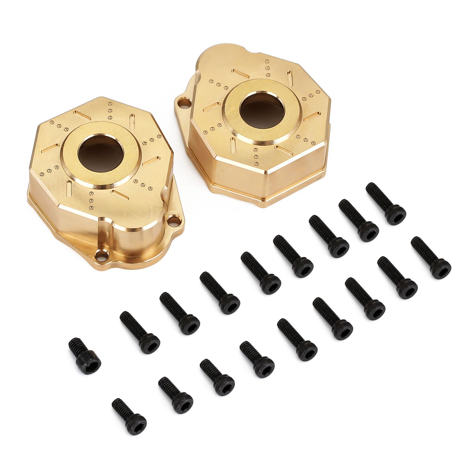 INJORA RC Contrapeso de Latón 6pcs Portal Drive Housing Steering para 1/10 RC Crawler Traxxas TRX-6