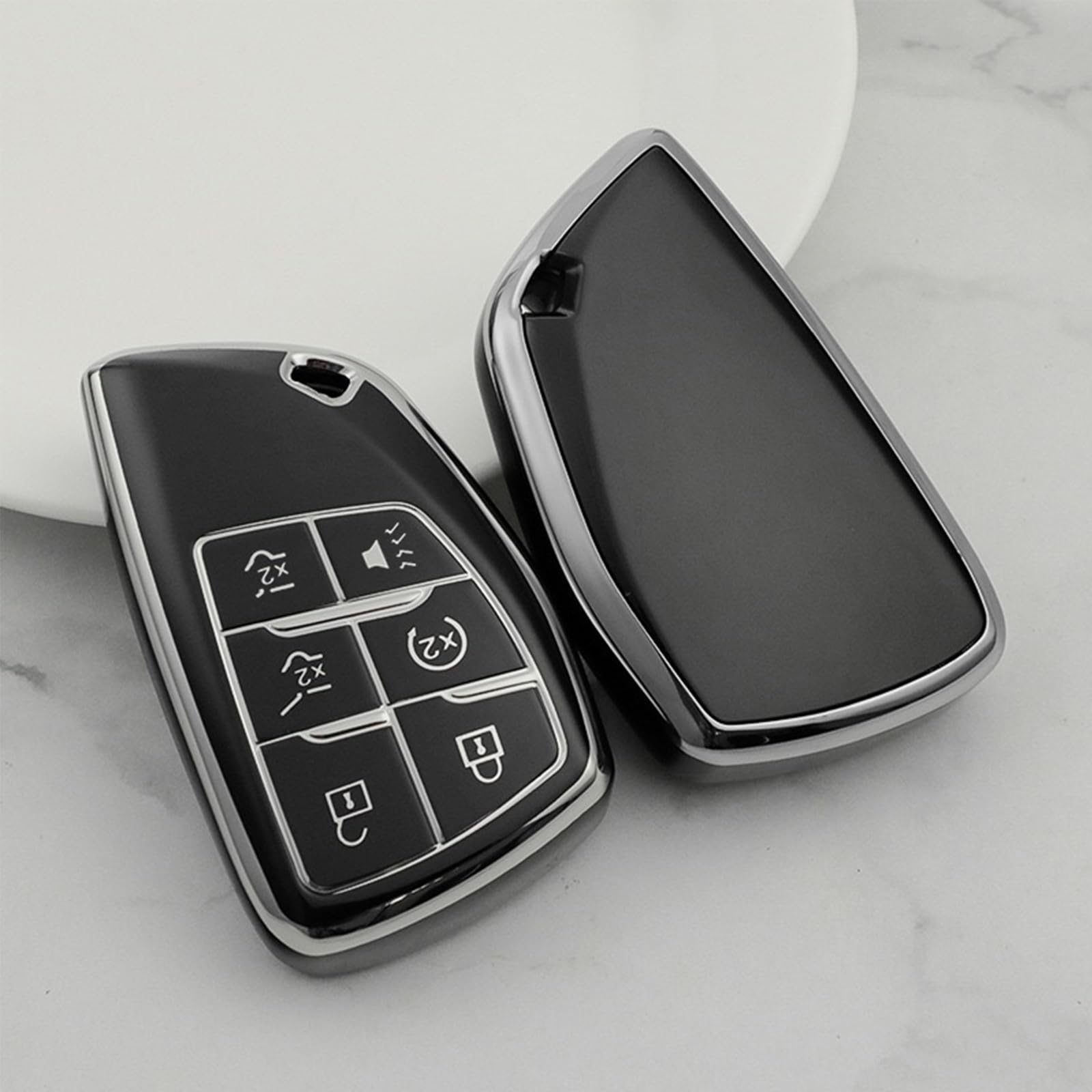 Car Key Fob Cover With Keychain - TPU Protective Shell For 2021-2023 Models, 360° Protection