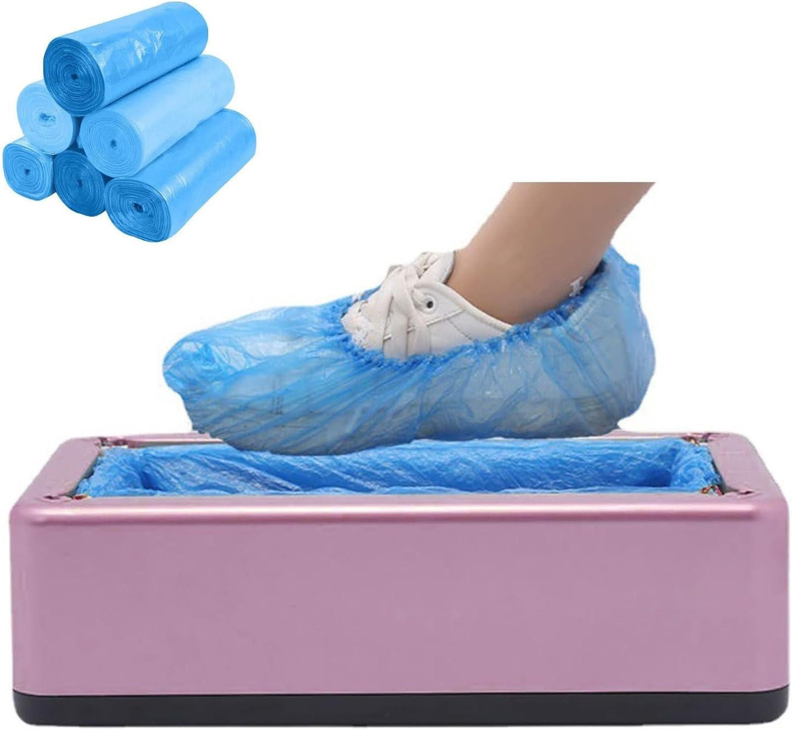 Dispenser di Copriscarpe con 200 Copriscarpe in Plastica, Set Automatico di Copriscarpe Adatto per Interni Domestici, Negozi, Uffici, Riunioni di Famiglia, Fabbrica(C)