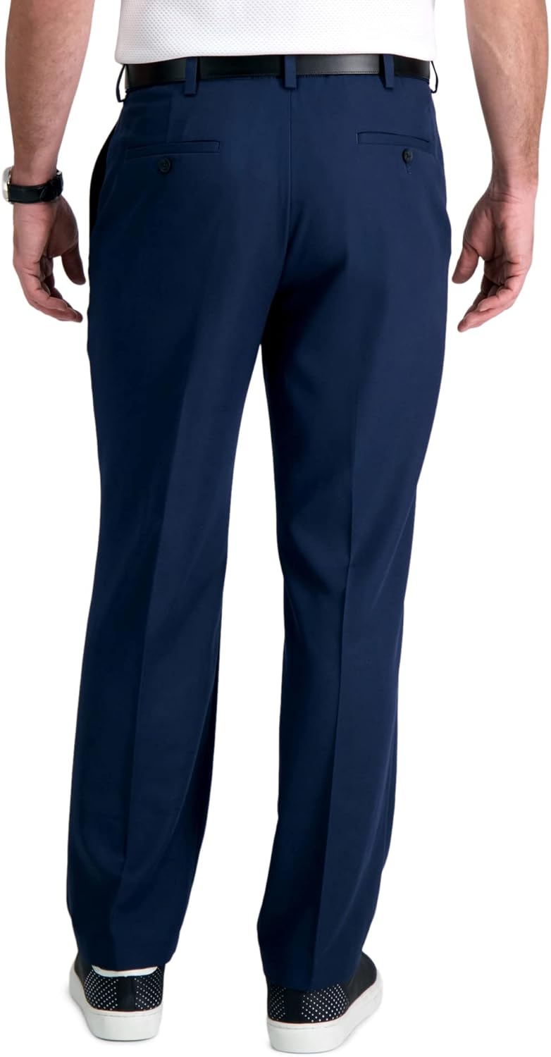 Haggar Men's Cool 18 Pro Classic Fit Flat Front Casual Stretch Performance Golf Pant - Regular and Big & Tall - Image 2