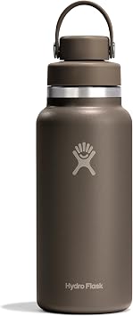Hydro Flask Water Bottle - Insulated Stainless Steel - Wide Mouth Flex Chug Lid, Non Spill, Leakproof in 32 Oz Sandpiper