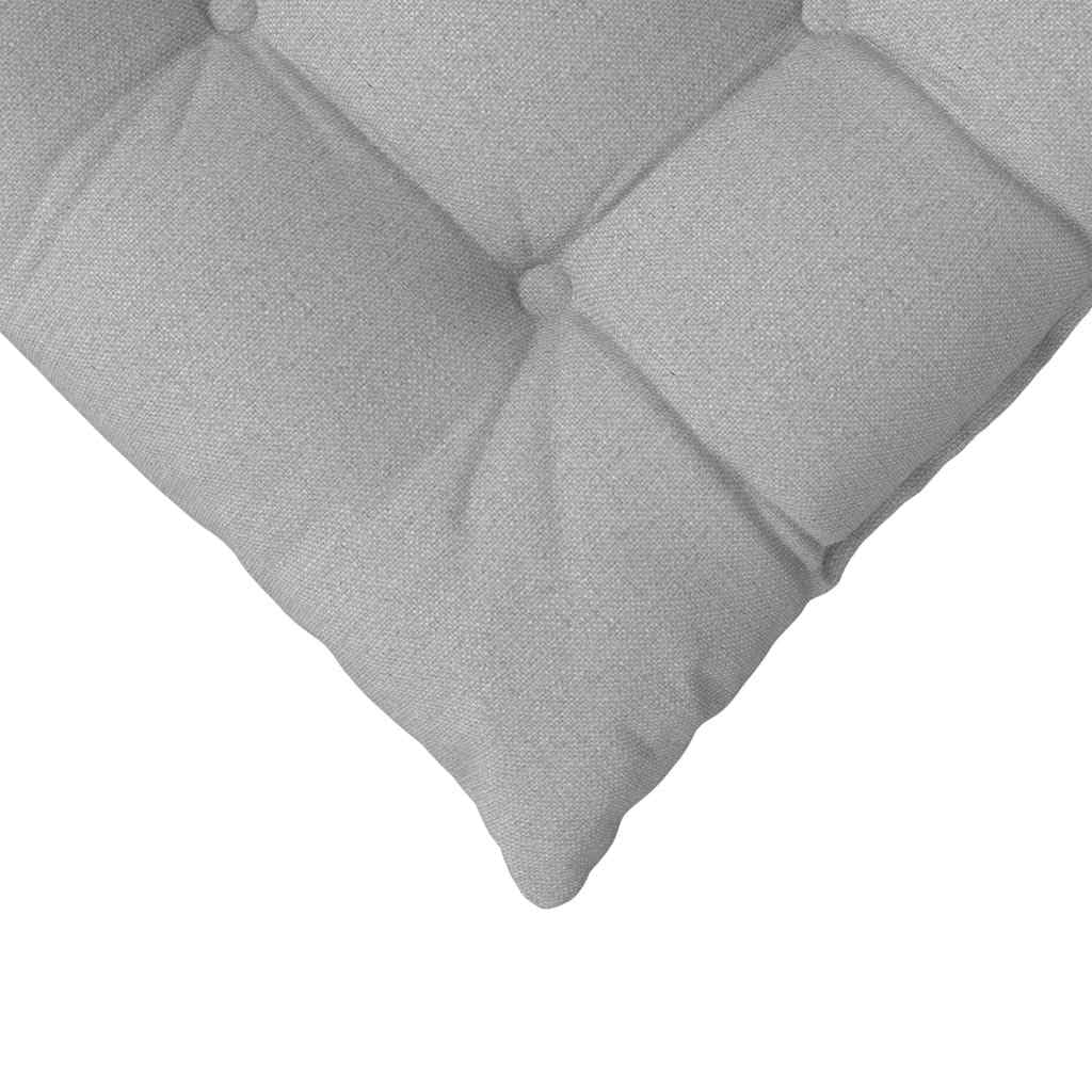 Sitzkissen 4 Stück Wolkengrau 40 x 40 x 6 cm Stoff mit rutschfesten Bändern, waschbarer Bezug für Esszimmer, Büro, Balkon, ergonomische Polsterauflage und Sitz-Erhöhung