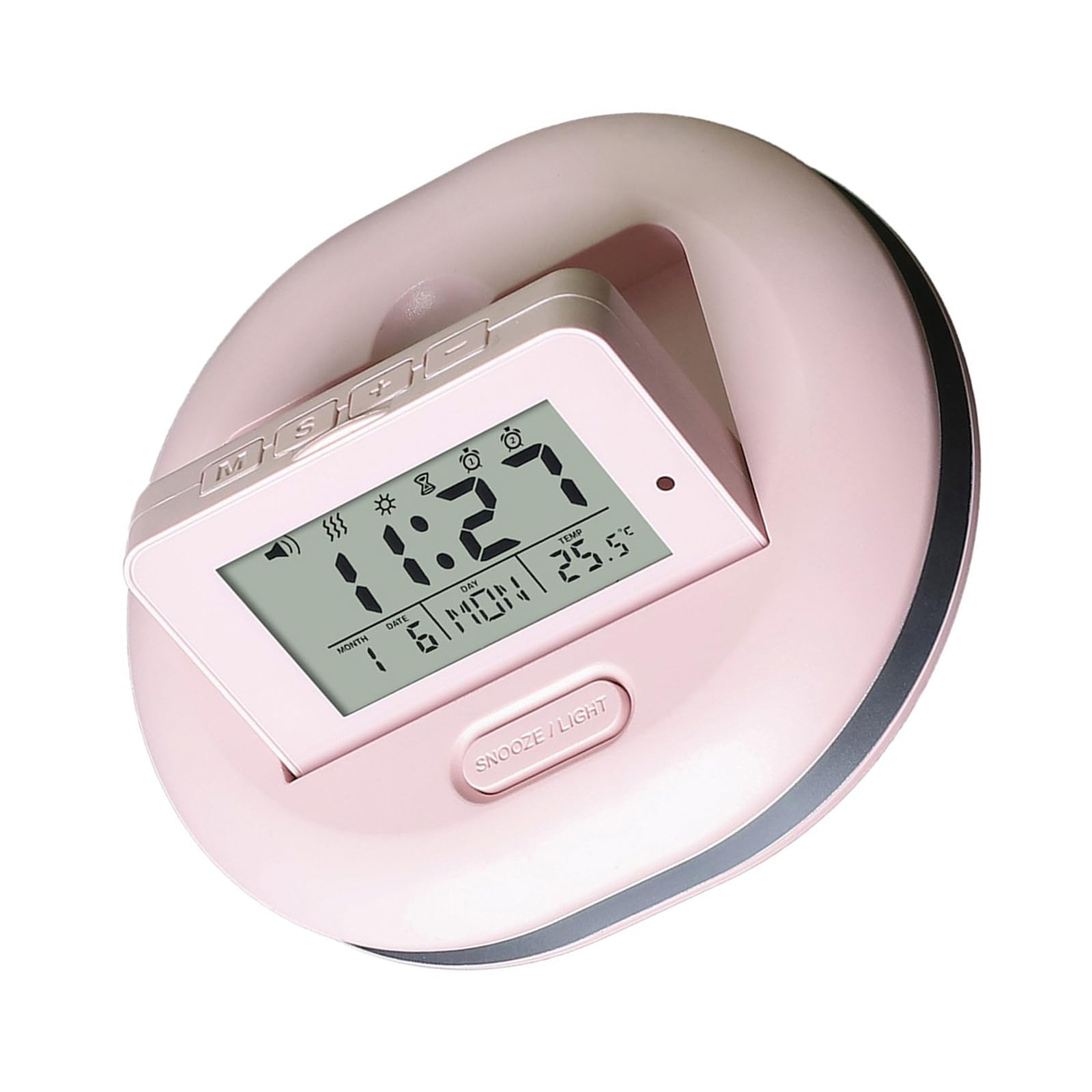 Quivering Alarm Clock with Temperature Display Clock Function Bedlight for Bedroom Study Desk Student Essential Temperature Display Digital