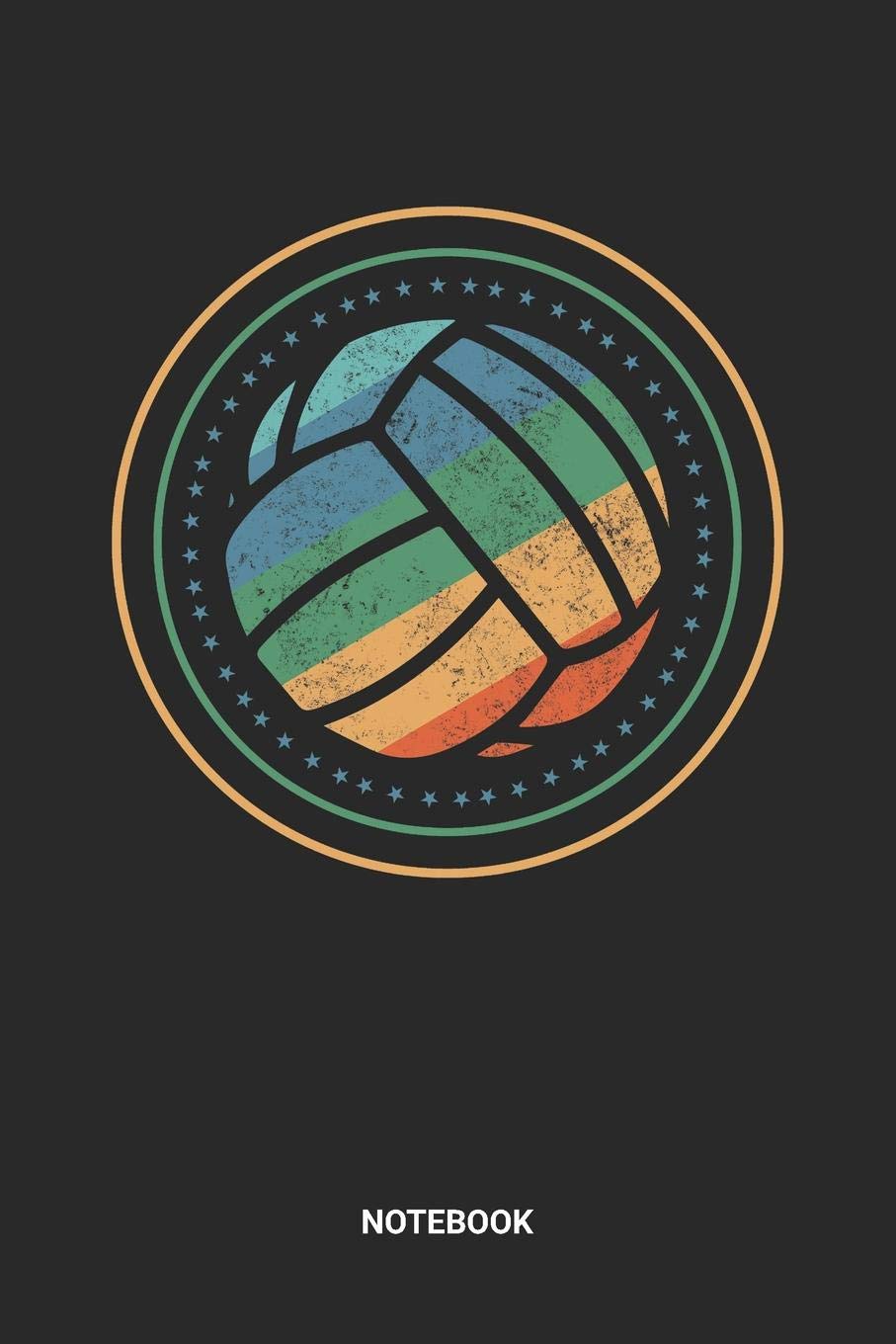 Notebook: Dotted Lined Retro Volleyball Themed Notebook (6x9 inches) ideal as a summer beachvolleyball Journal. Perfect as a Coaching Book for all V-Ball Lover. Great gift for Kids, Men and Women