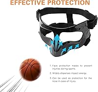 Vista 4 de Protector de nariz para nariz rota, máscaras protectoras para baloncesto y deportes de fútbol, máscara facial ajustable con acolchado de espuma