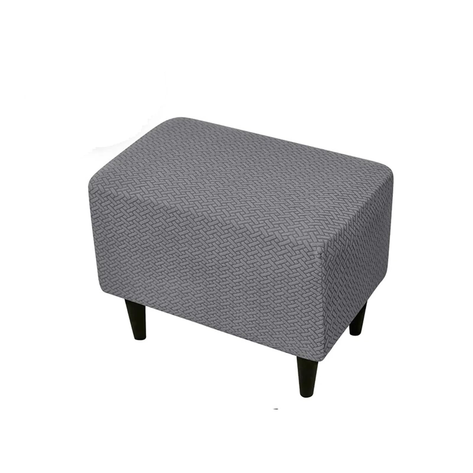 GCYEIDMA Wing Chair Slipcover Jacquard Wingback Sofa Covers Stretch Wing Chair Cover Elastic Armchair with Cushion Furniture Protector(B7 Footstool cover)
