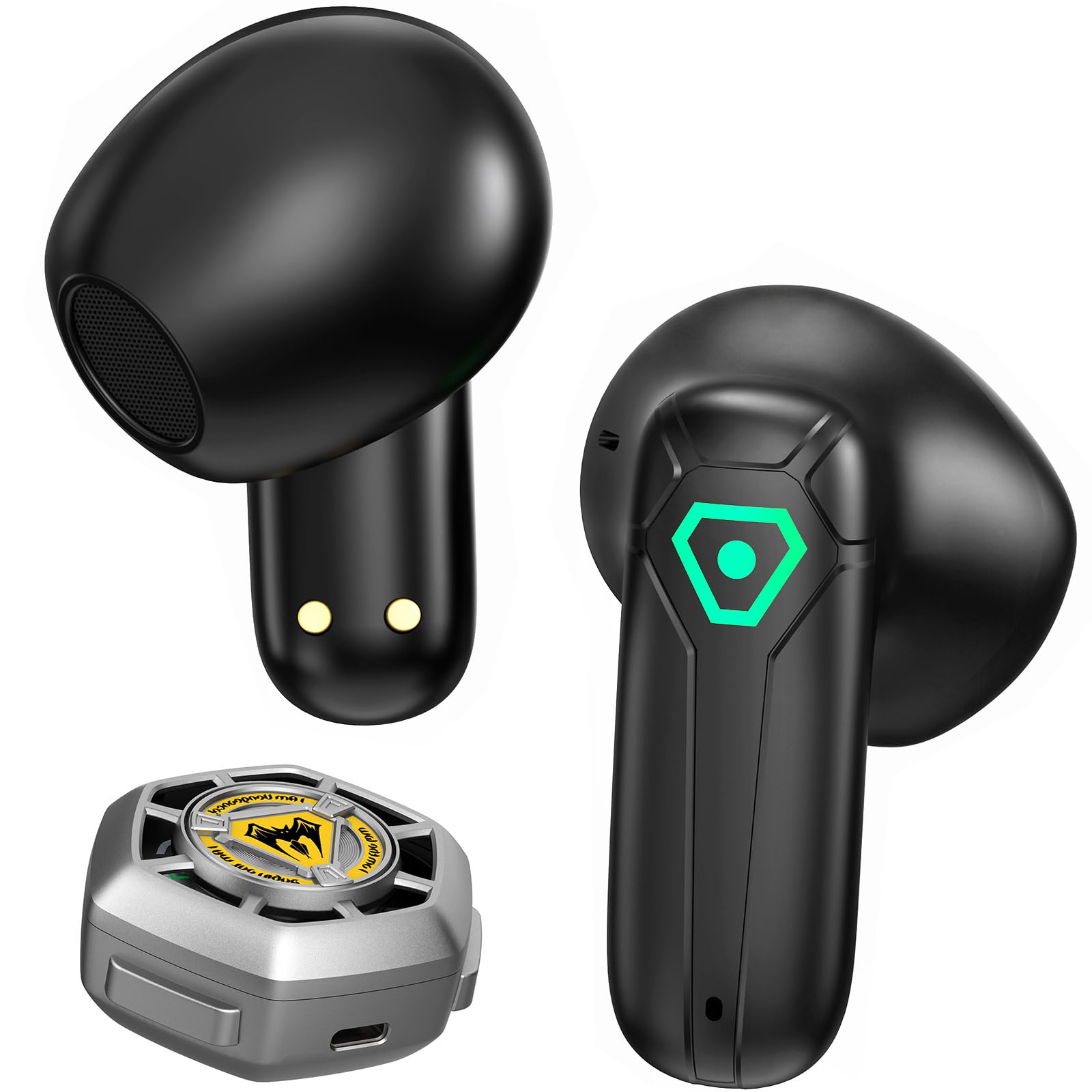 ANCwear Auriculares Bluetooth 5.3 con Modo Juego y Estuche LED | Bluetooth 5.3, drivers de 13 mm, modo juego, 3,5 g, estuche LED, control táctil, USB-C y hasta 20 h