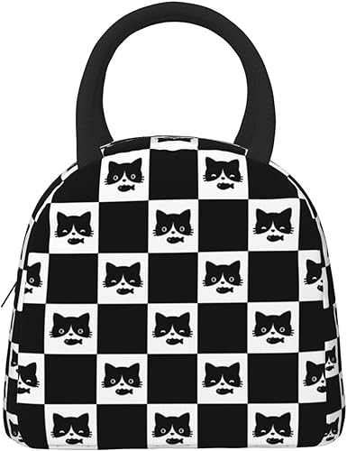 Miniatura 10 de Bolsa de almuerzo con estampado de patas de perro, bolsa compacta con huellas de animales, reutilizable, contenedor para mujeres, hombres, escuela,