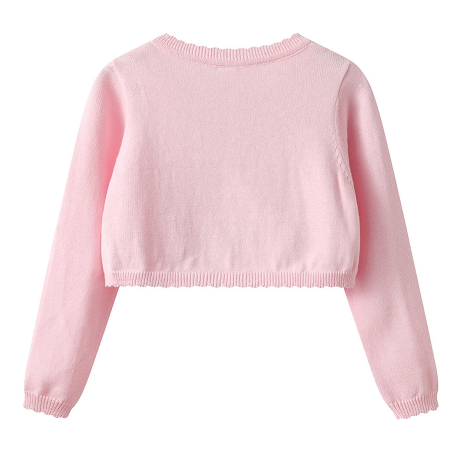 Chaqueta de punto ligera para niña, chaqueta corta de entretiempo para primavera y otoño