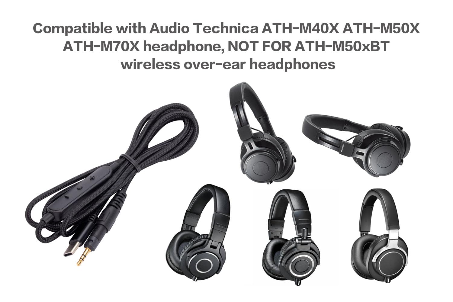 Amazon | UNCLE LIGHT ATH-M40X M50X M70X 交換用 USB C オーディオ