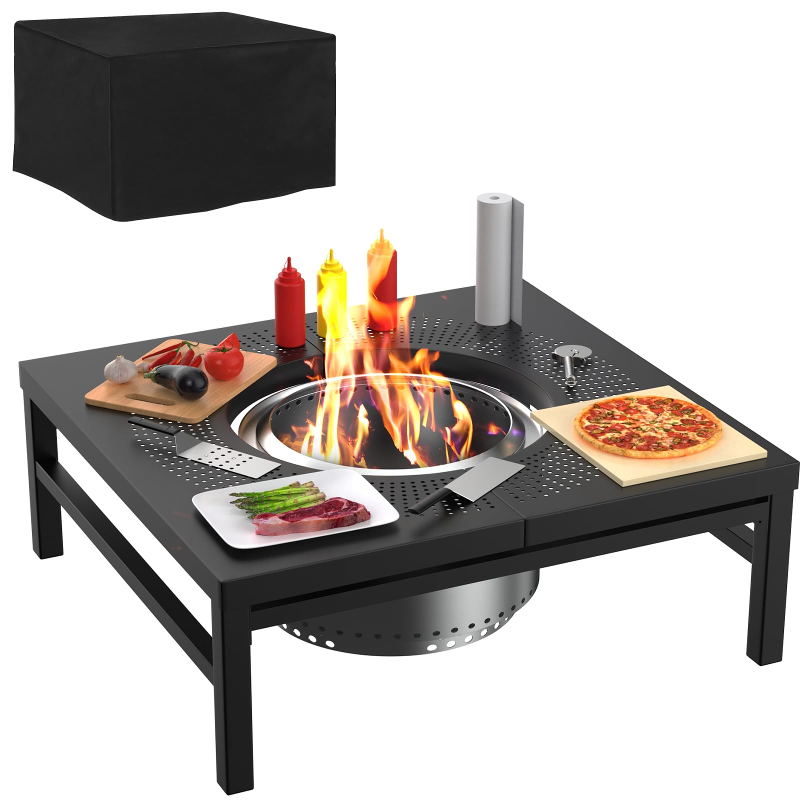 Amazon.com: 45 Inch Fire Pit Surround Tabletop for Solo Stove