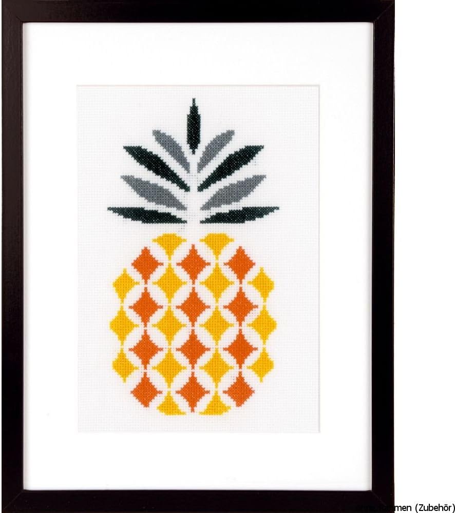 Vervaco Counted Cross Stitch Kit Pineapple 6.4" x 10.4"