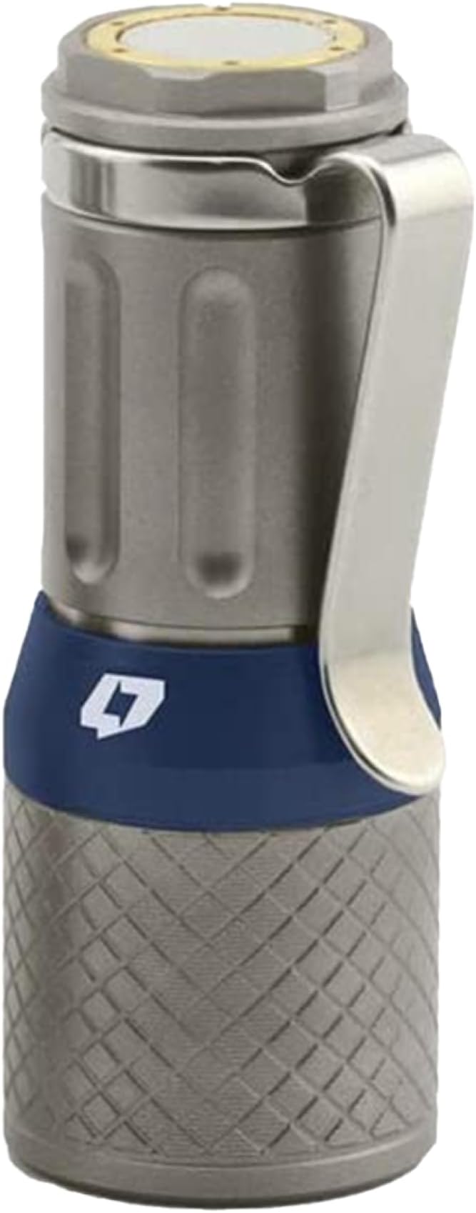 Foursevens Mini Turbo MKIII LED Pocket Flashlight with Clip, EDC Rechargeable, CRI 4000K @ 80+, High Discharge Battery, 700-1.5 Lumen Range, Titanium Two-Tone (6/4 Titanium & 6061 Aluminum)