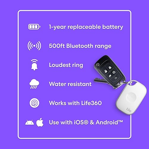 Miniatura 7 de Tile by Life360 Pro - Potente rastreador Bluetooth, buscador de llaves y localizador de artículos para bolsas de llaves, y más. Compatible con iOS y