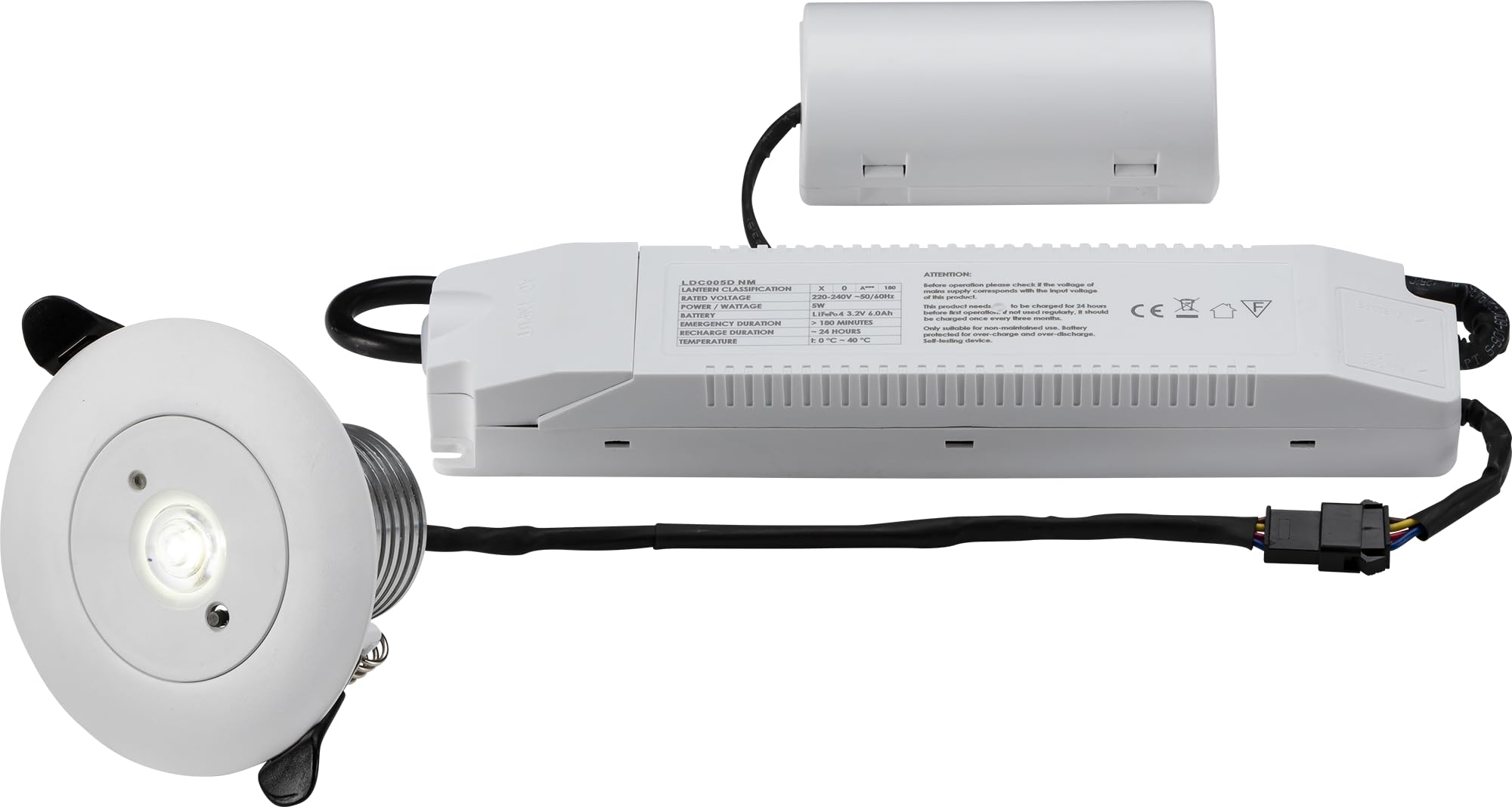 Knightsbridge 230V IP20 5W LED Emergency Downlight 6000K (non-maintained use only), White,55mm