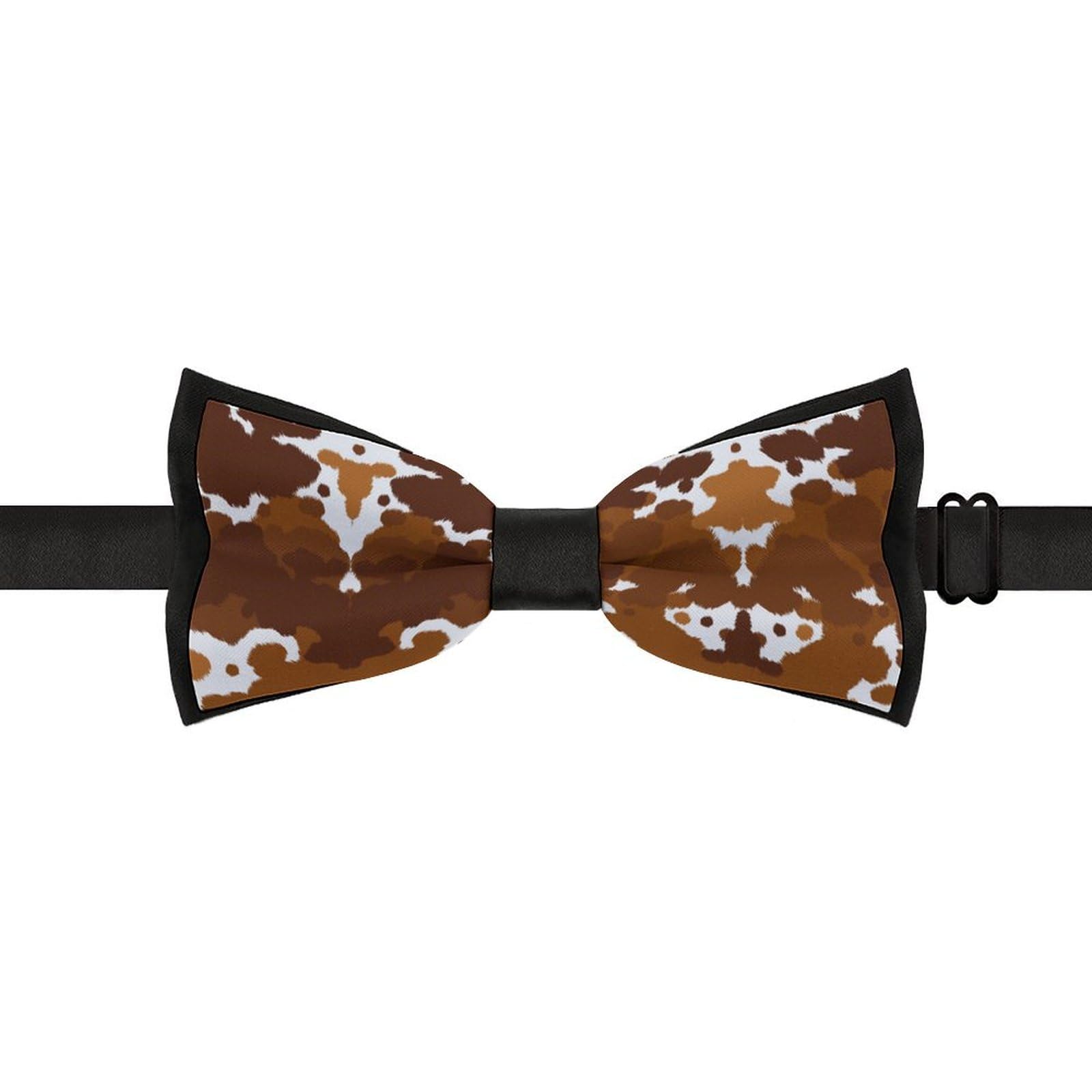 GoasNei Cowhide Pattern Bow Tie for Men Adjustable Necktie Funny Tie Neck Ties for Weddings Party