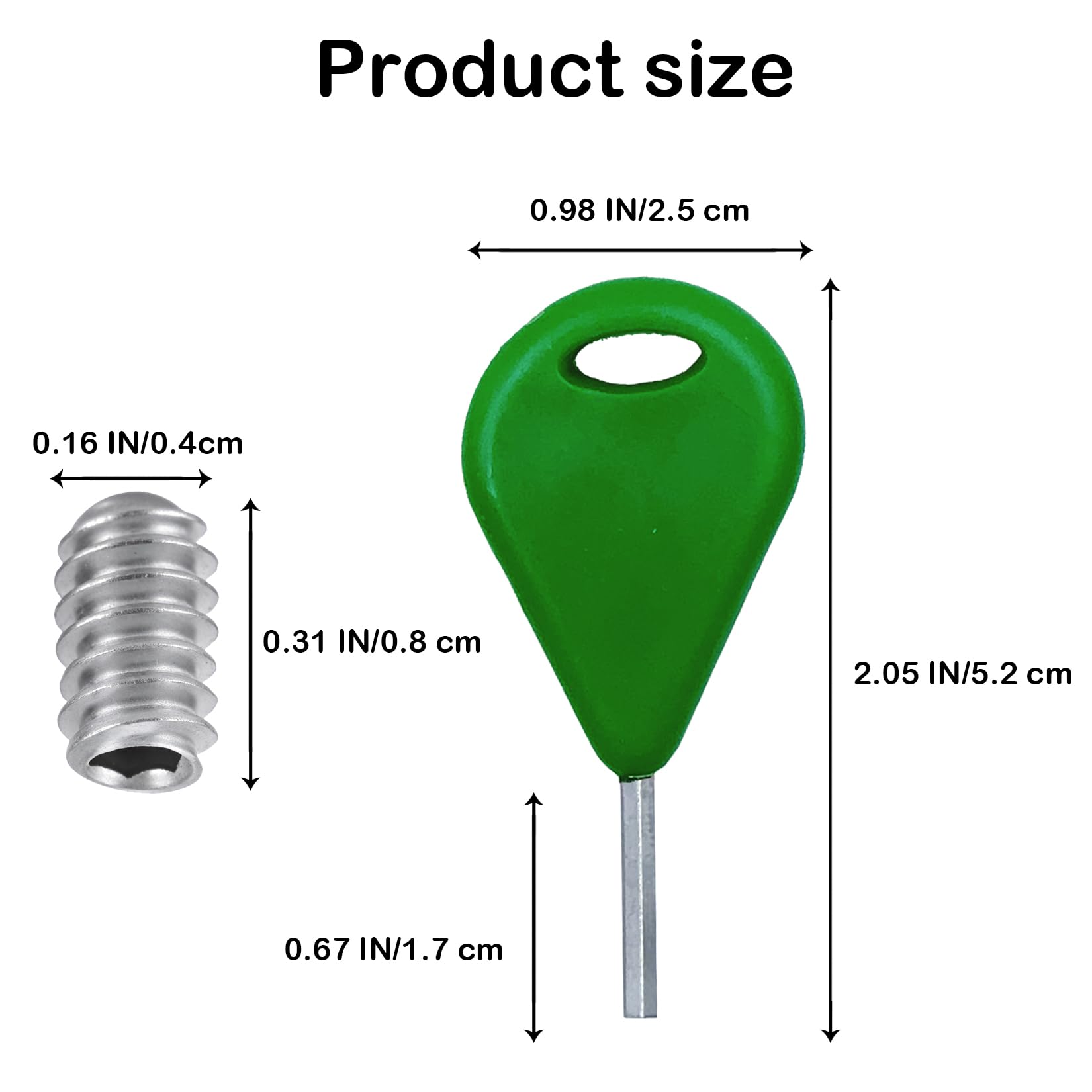 57lilina 4pcs Surf Fin Key & Screws for Surfboard Sup Kayak Longboard Surfing Paddleboard Surf Paddle Board, Fins Replacement Install Remove Tool Accessories Green